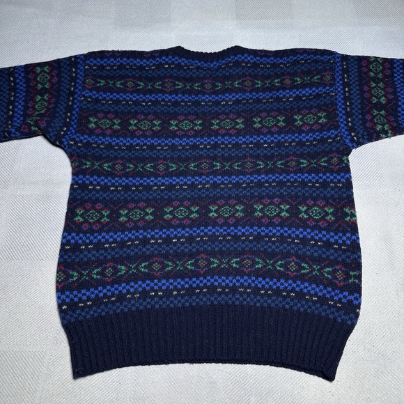 Vintage Lord & Taylor Mens Medium Sweater Fair Isle Shetland Wool Kensington‎ - Picture 5 of 10